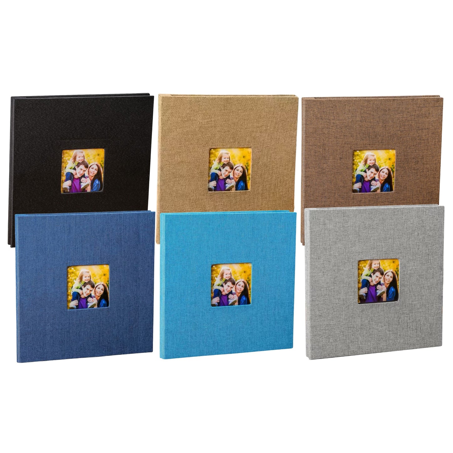 Woodside Home Living Linen Cover Photo Album/Scrap Book - Various Colours