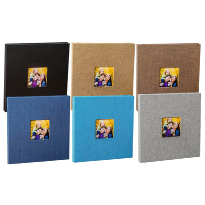 Woodside Home Living Linen Cover Photo Album/Scrap Book - Various Colours