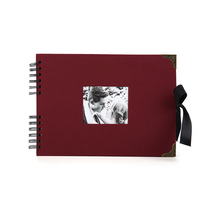 Woodside Home Living Metal Corner Scrap Book Style Photo Album 29cm x 21.5cm - Various Colours