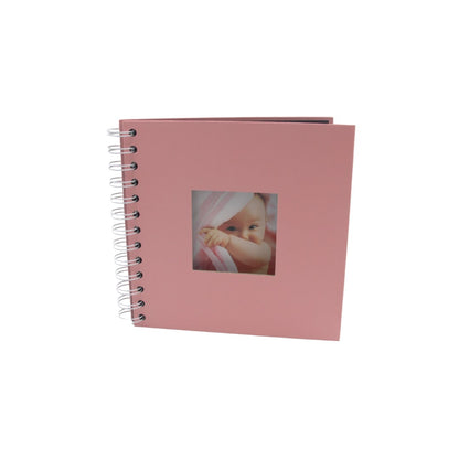 Woodside Home Living Spiral Bound Scrap Book Style Photo Album 17cm x 17cm - Various Colours