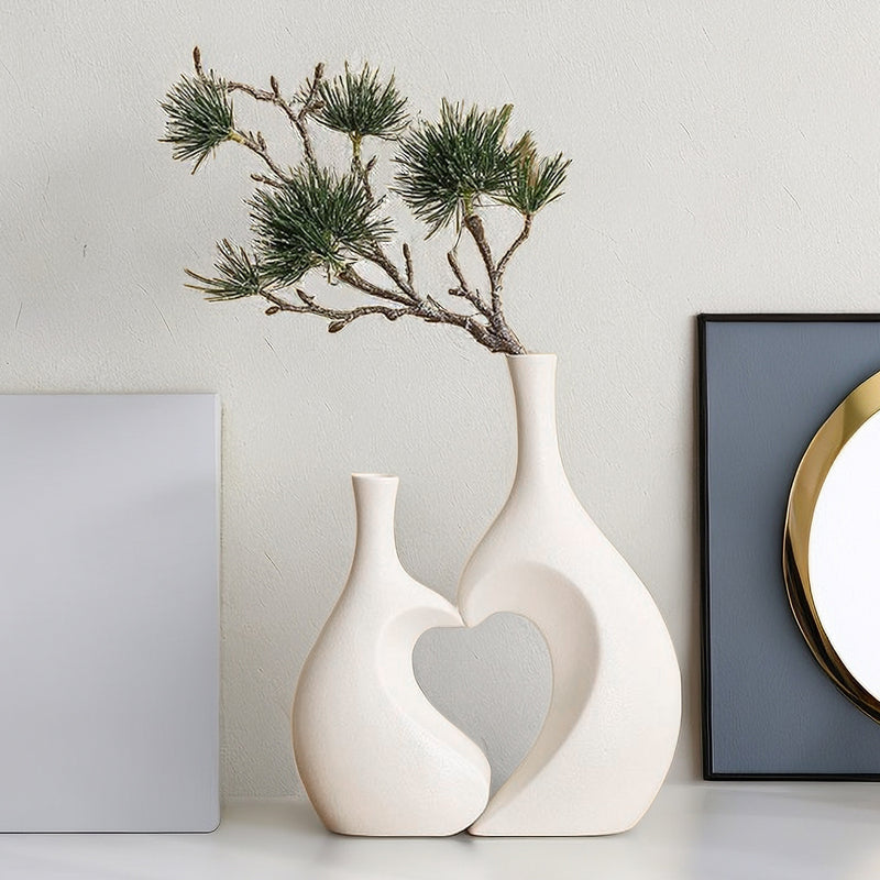 Woodside Home Living Heart Vase Set