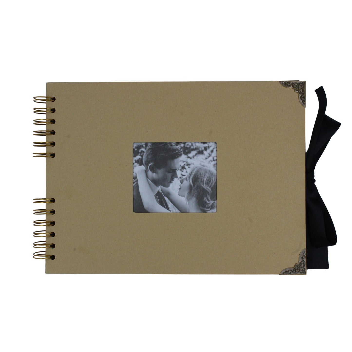 Woodside Home Living Metal Corner Scrap Book Style Photo Album 29cm x 21.5cm - Various Colours