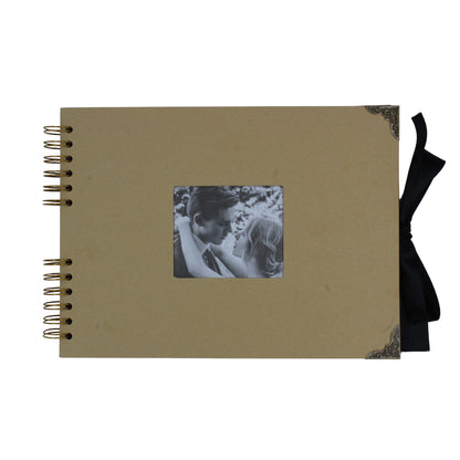 Woodside Home Living Metal Corner Scrap Book Style Photo Album 29cm x 21.5cm - Various Colours