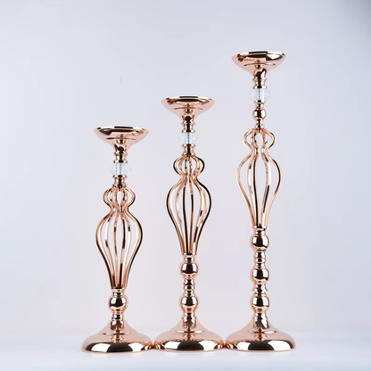 Rose Gold Metallic Candle / Floral Display Holder