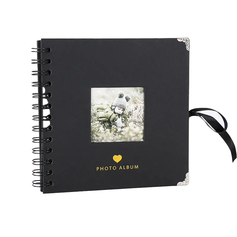 Woodside Home Living Metal Corner Scrap Book Style Photo Album 17cm x 17cm