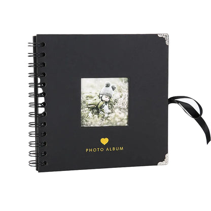Woodside Home Living Metal Corner Scrap Book Style Photo Album 17cm x 17cm