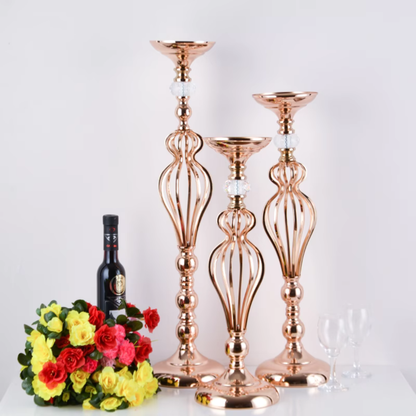 Rose Gold Metallic Candle / Floral Display Holder