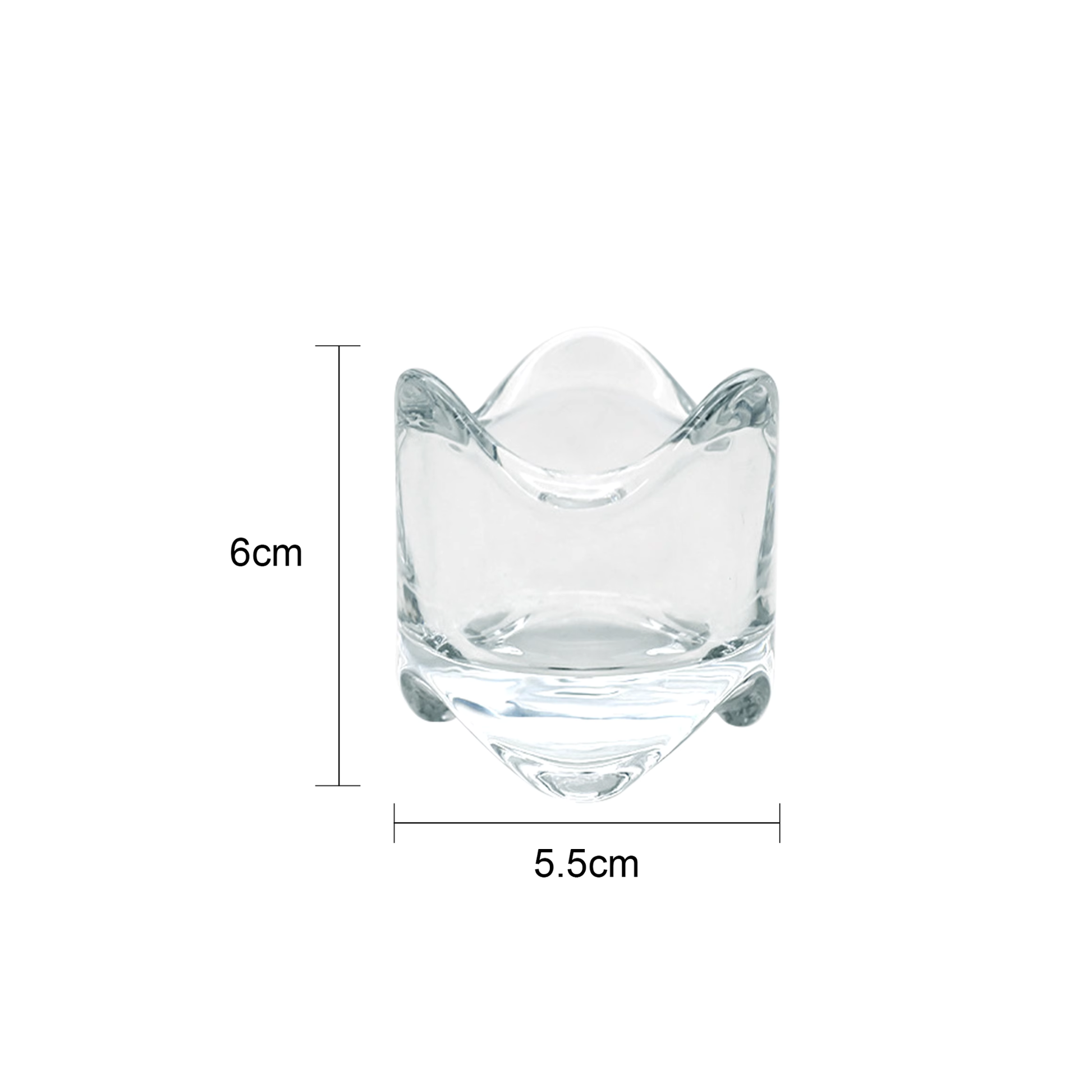 Clear Glass tealight Candle Holder 6cm