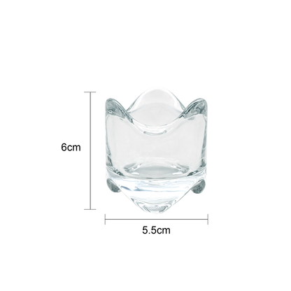 Clear Glass tealight Candle Holder 6cm