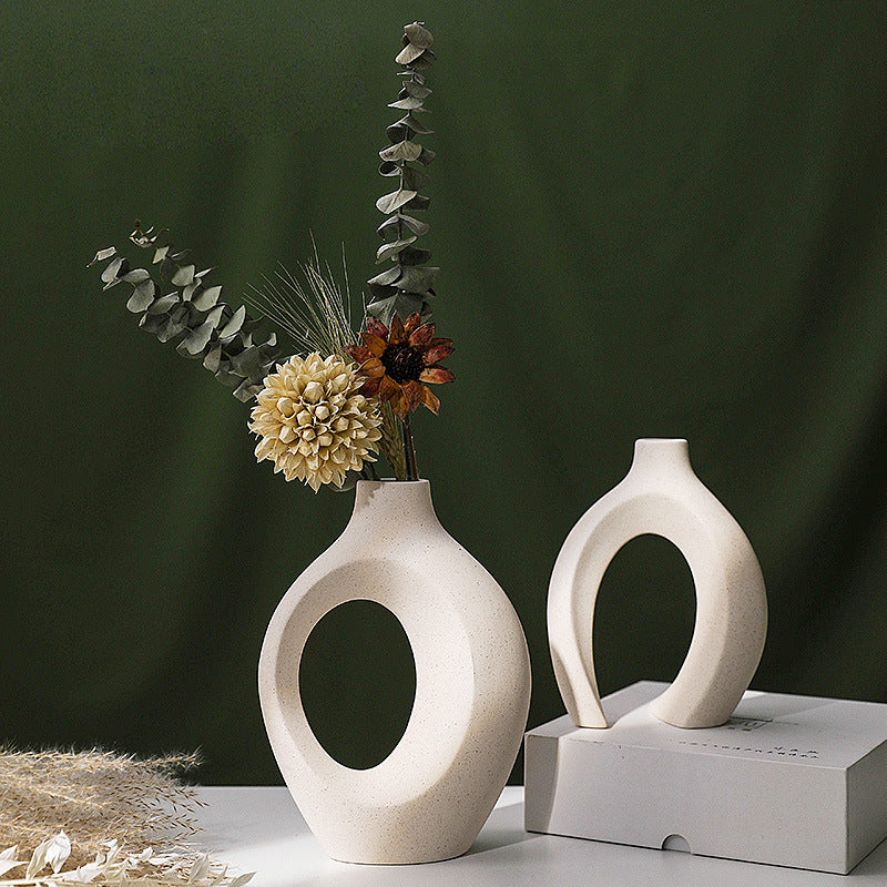 Ceramic Interlocking Modern Vase Set
