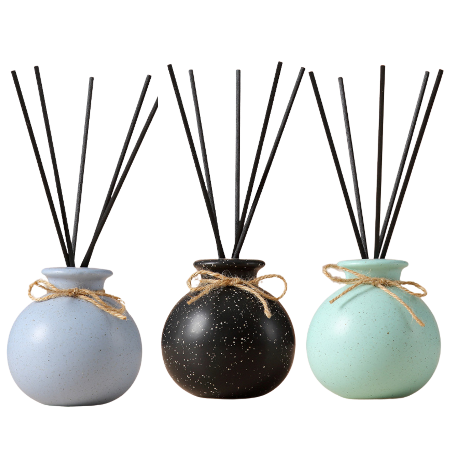 Ceramic Reed Diffuser Round Vase includes Reeds