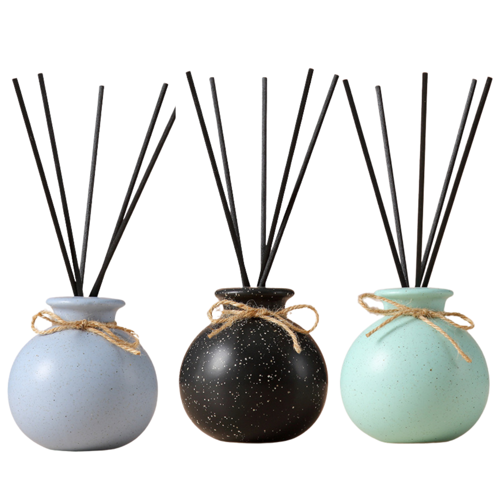Ceramic Reed Diffuser Round Vase includes Reeds
