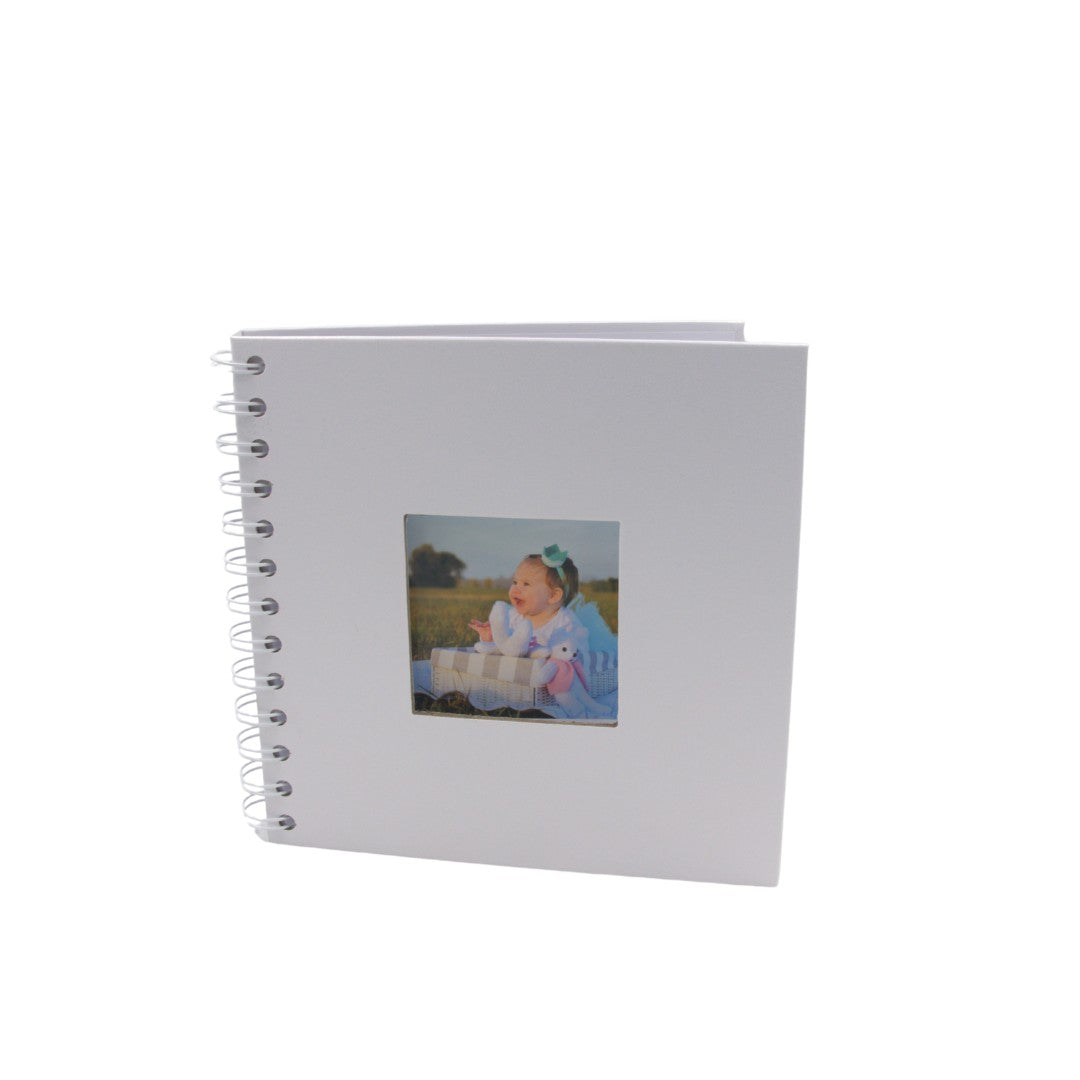 Woodside Home Living Spiral Bound Scrap Book Style Photo Album 17cm x 17cm - Various Colours
