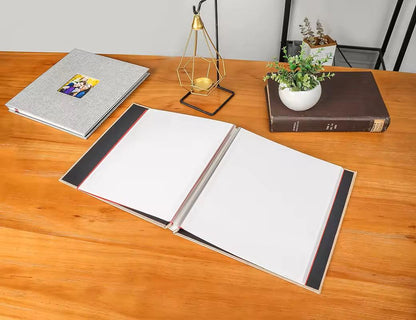 Woodside Home Living Linen Cover Photo Album/Scrap Book - Various Colours