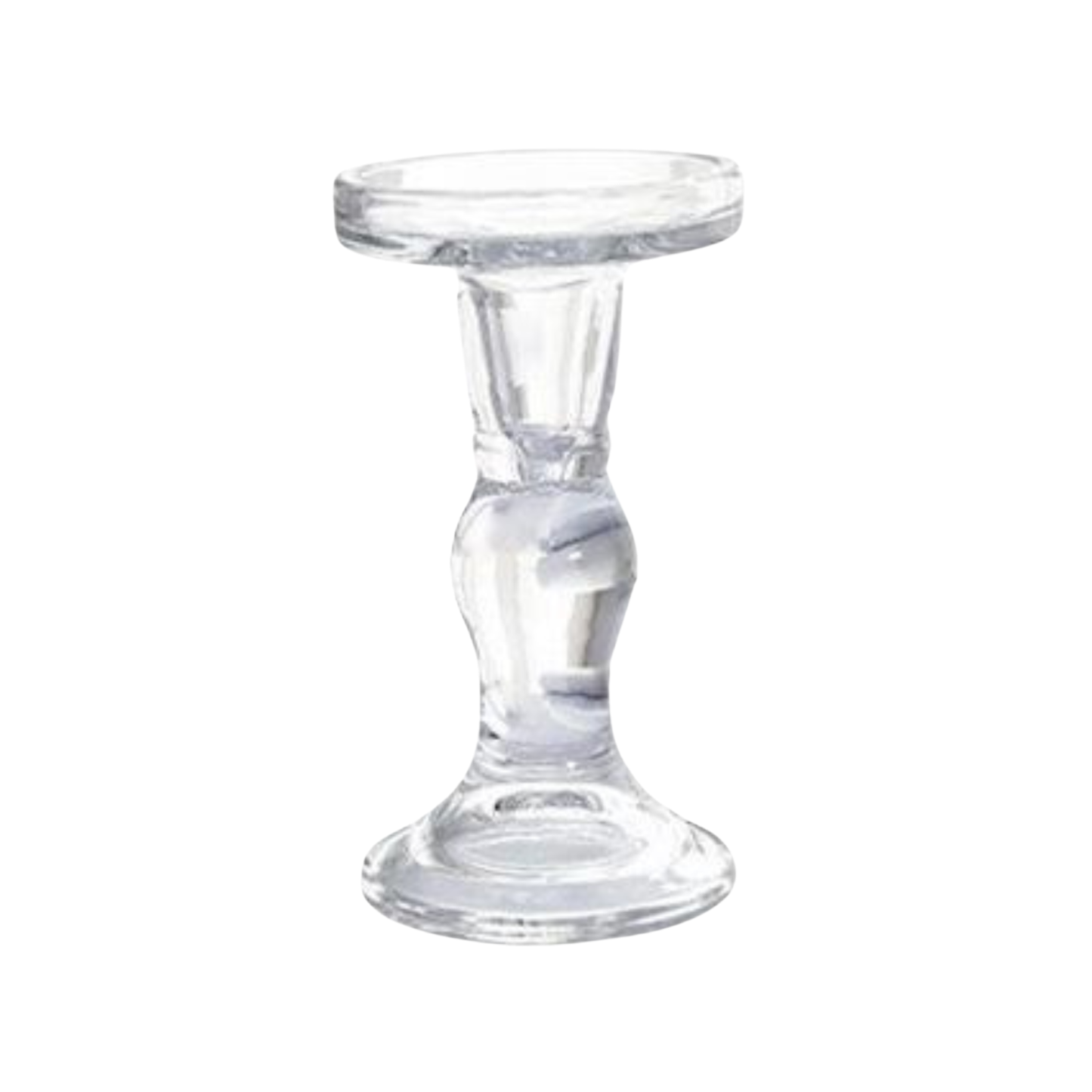 Glass Pillar Candle Holders - Clear