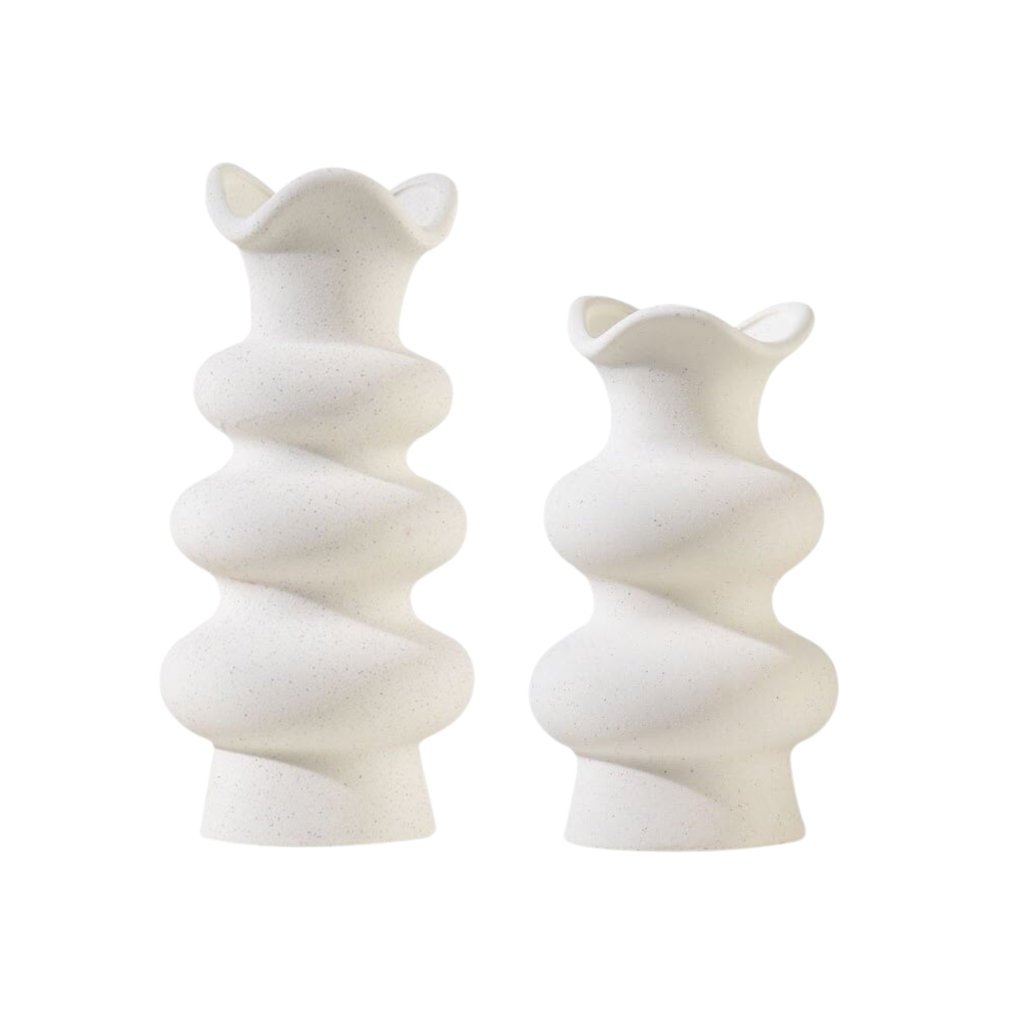 Woodside Home Living Modern White Ceramic Vase Set
