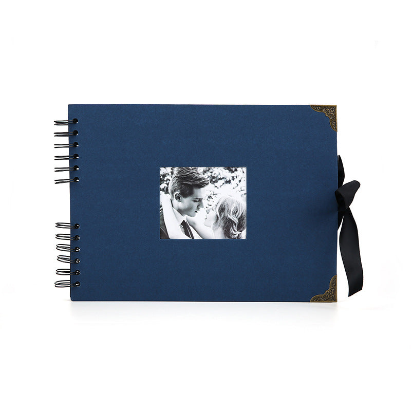 Woodside Home Living Metal Corner Scrap Book Style Photo Album 29cm x 21.5cm - Various Colours