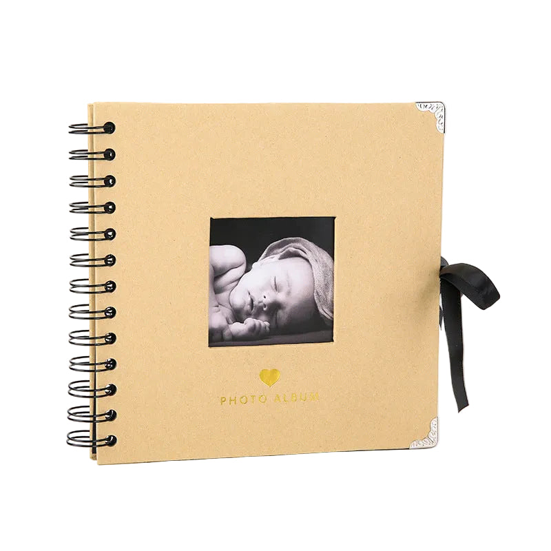 Woodside Home Living Metal Corner Scrap Book Style Photo Album 17cm x 17cm