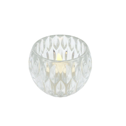 Marquise Glass Candle Holder - Clear