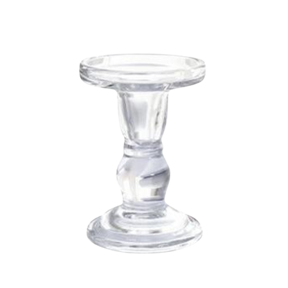 Glass Pillar Candle Holders - Clear