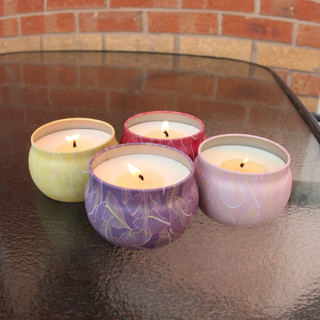 Gift set of 4 insect repellent scented candles