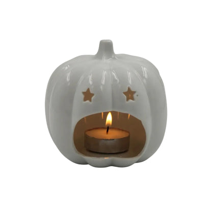 Woodside Home Living White Pumpkin Tea Light Holder