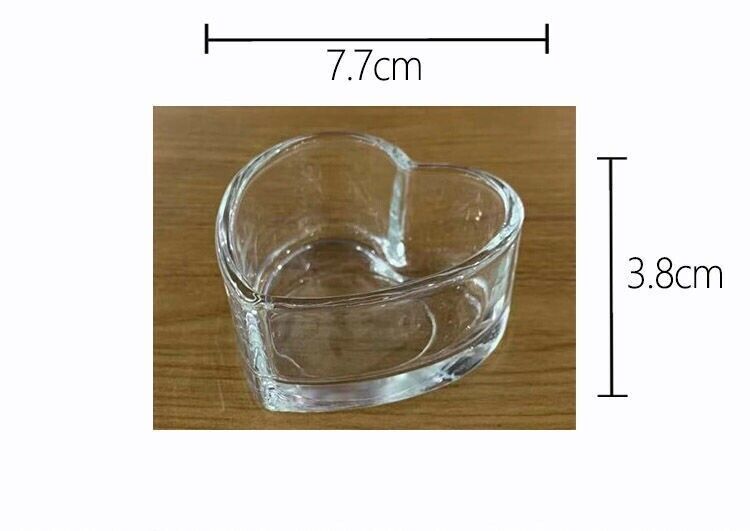 Heart Shaped Glass Dish - Clear
