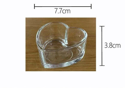 Heart Shaped Glass Dish - Clear