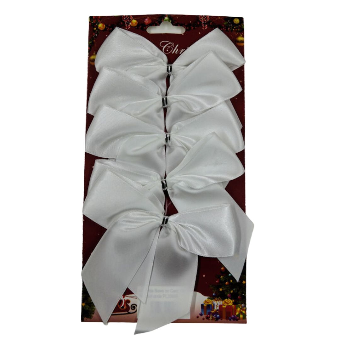 Red or White Satin Bows Twist Tie (12cm)