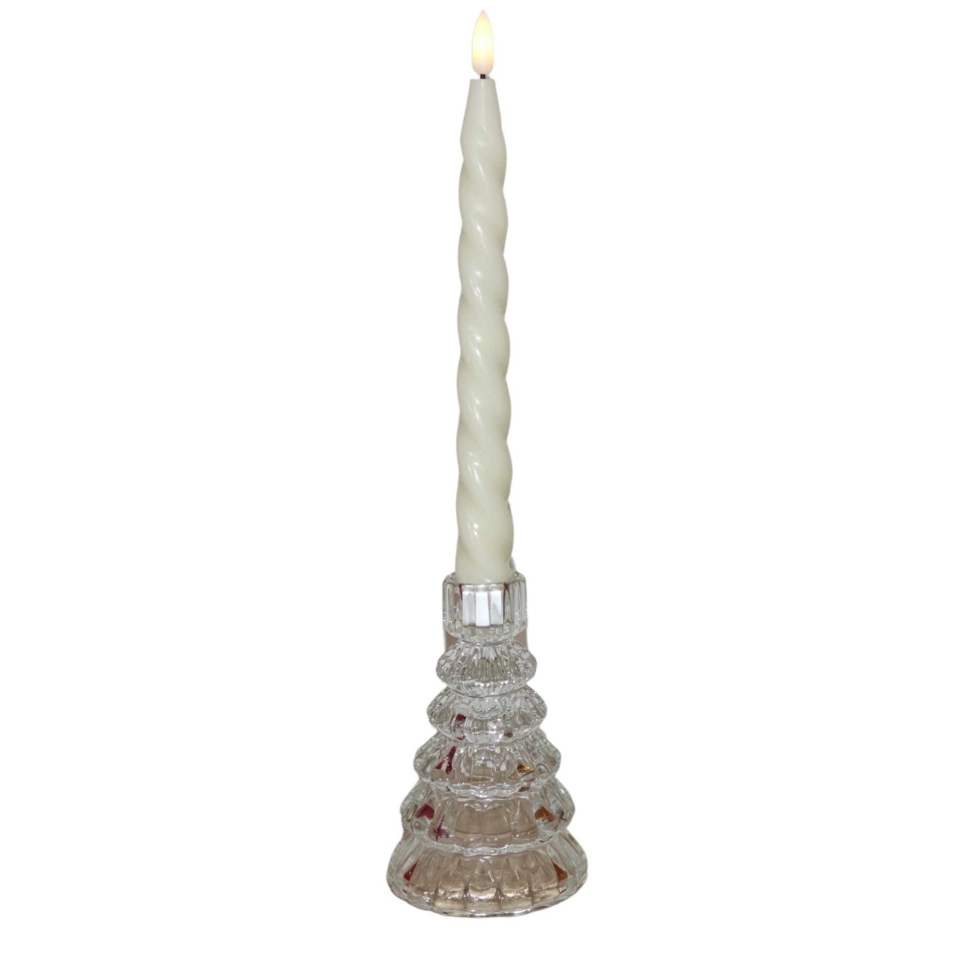 Large Christmas Tree Candle Holders - Winter Ice