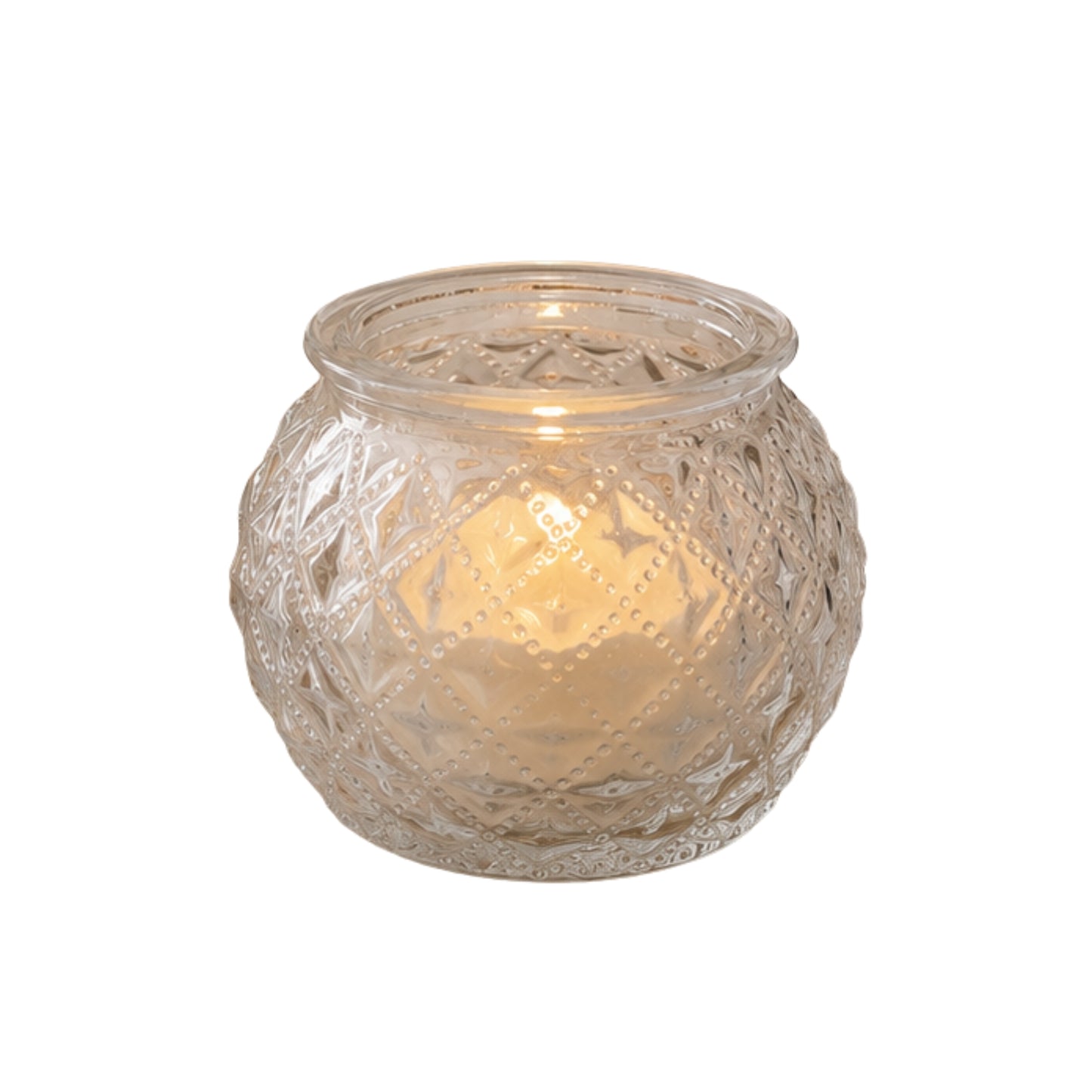 Round Glass Tealight Holders - Clear