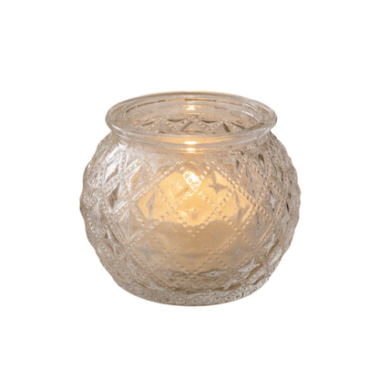 Round Glass Tealight Holders - Clear