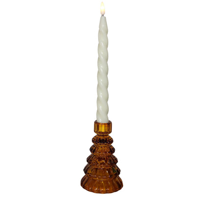 Large Christmas Tree Candle Holders - Champagne Gold