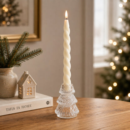 Small Christmas Tree Candle Holders - Various Colours