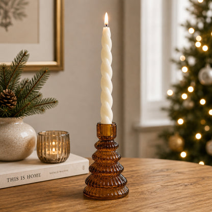 Large Christmas Tree Candle Holders - Various Colours