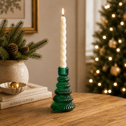 Large Christmas Tree Candle Holders - Various Colours