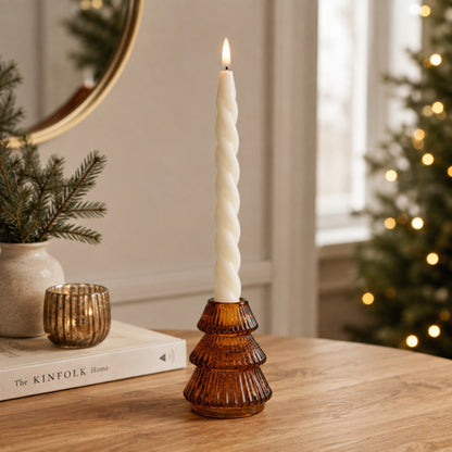 Small Christmas Tree Candle Holders - Various Colours