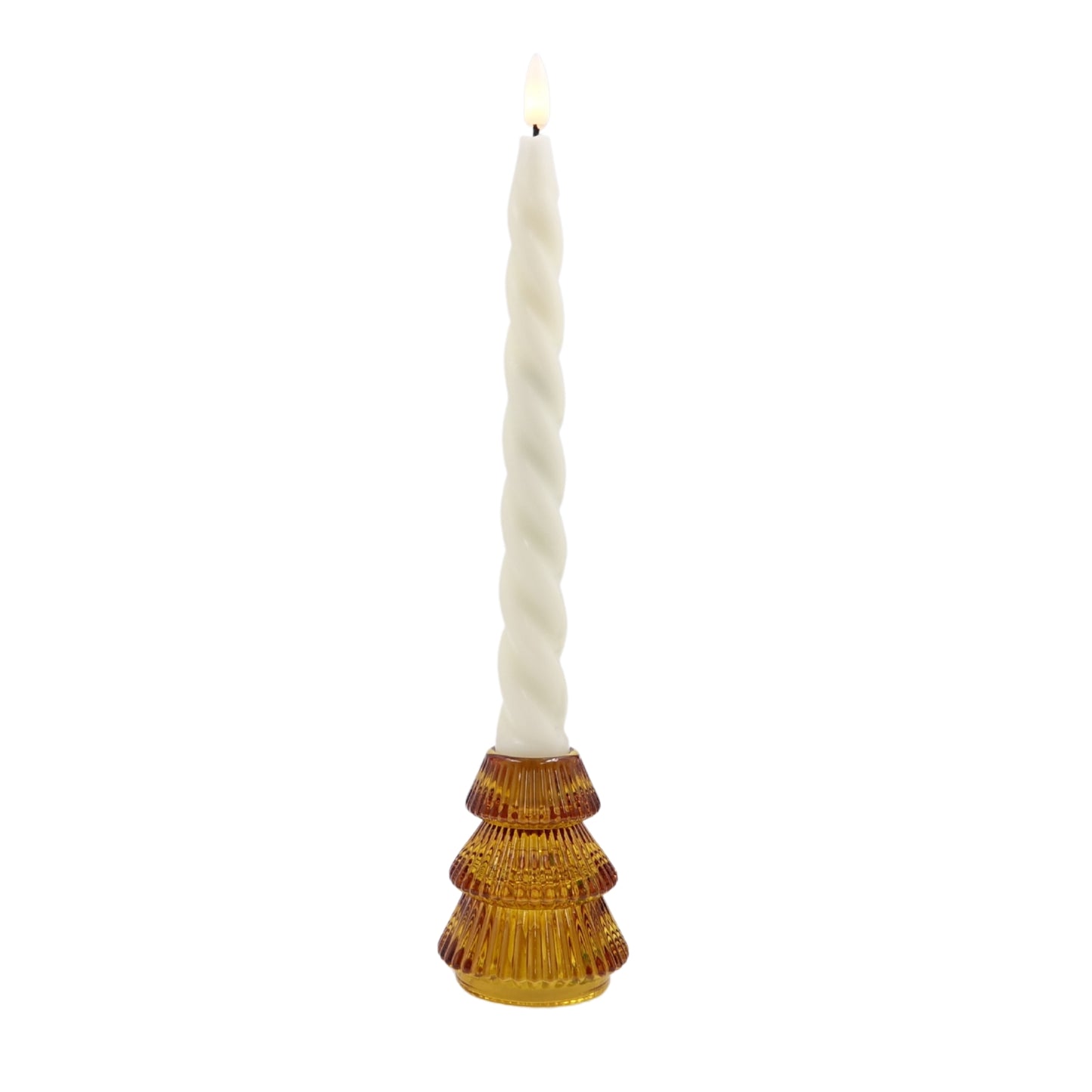 Small Christmas Tree Candle Holders - Champagne Gold