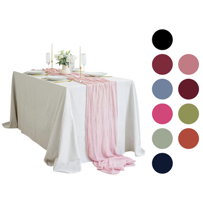 Cheesecloth Table Runner - Various Colours