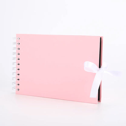 Woodside Home Living Ribbon Tie Scrap Book Style Photo Album 21.5cm x 15cm - Various Colours