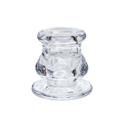 Clear Glass Candlestick Holder 5.5cm