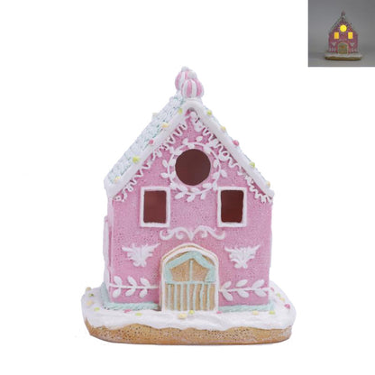 Woodside Home Living Christmas LED Light Up Gingerbread House - Various Colours