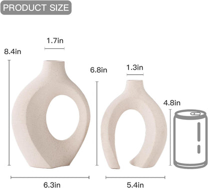 Ceramic Interlocking Modern Vase Set