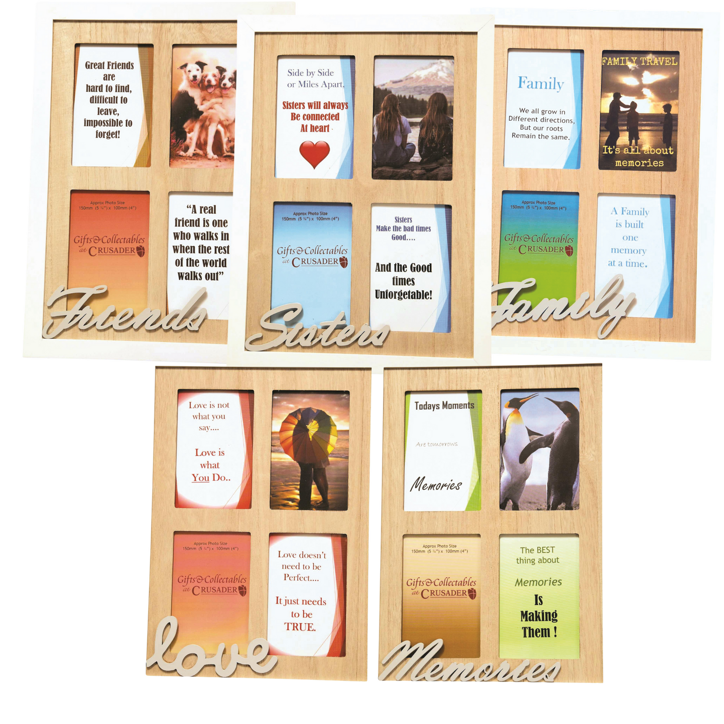 Sentiment Multi Wall Hanging Photo Frames 