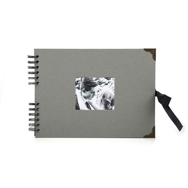 Woodside Home Living Metal Corner Scrap Book Style Photo Album 29cm x 21.5cm - Various Colours