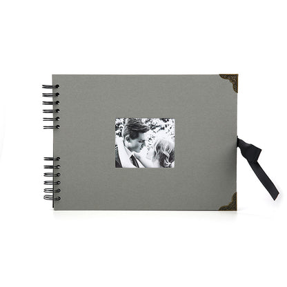 Woodside Home Living Metal Corner Scrap Book Style Photo Album 29cm x 21.5cm - Various Colours