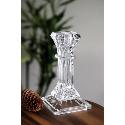 Woodside Home Living Modern Style Glass Dinner Candle Holder