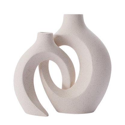 Ceramic Interlocking Modern Vase Set