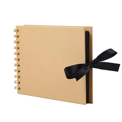Woodside Home Living Ribbon Tie Scrap Book Style Photo Album 21.5cm x 15cm - Various Colours