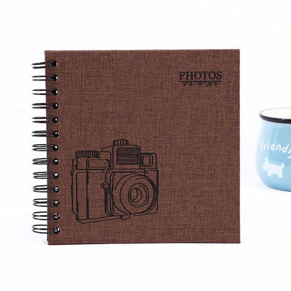 Woodside Home Living Linen Cover Scrap Book Style Photo Album 17cm x 17cm - Various Colours